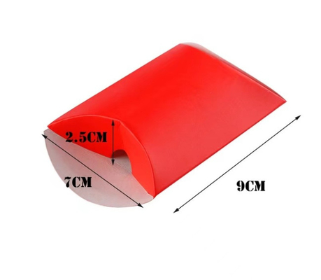 Foil Hot Stamping Kemasan Merah Kraft Paper Box 9cm * 7cm * 2.5cm