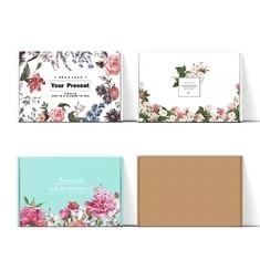 250gsm 18 * 11 * 5cm Gloss Lamination Floral Paper Box Untuk Pakaian