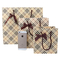 OEM ODM Tea Striped Khaki Kraft Paper Bags Untuk Toko Pakaian