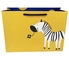 Tas Kertas Pakaian Kuning FSC ISO9001 Zebra Print Duplex Board Paper Bag
