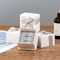 Silk Screen Printing Paper Jewelry Packaging 2 Rings Cardboard Wedding Box