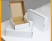 15x15x5cm Kotak Kertas Bergelombang Biodegradable Kotak Kertas Lipat Putih Polos