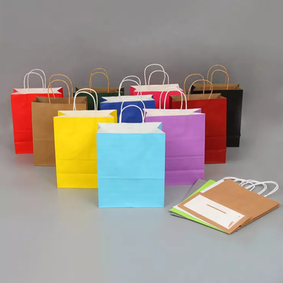 Gravure 250gsm Craft Shopping Paper Bag Tas Kraft Coklat Putih Dengan Pegangan