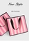 Kantong Kertas Kosmetik Pink Striped Pantone CMYK Untuk Hadiah Kembali